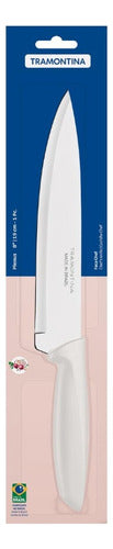 Faca Chef Tramontina Plenus Em Aço Inox Off White 8 Cor Branco