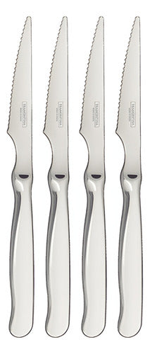 Jogo De Facas Para Churrasco Tramontina Zurique 4 Pçs Inox Inox