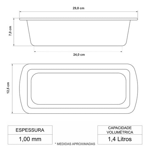 Forma Para Pão E Bolo Tramontina Brasil Grafite 26cm 1,4l Grafite