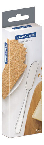 Conjunto Espátula Manteiga Tramontina 6 Peças Em Aço Inox Inox
