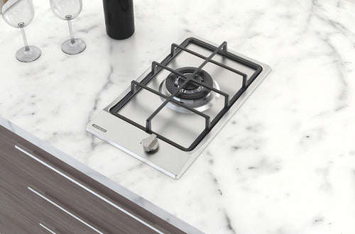 Fogão Cooktop Gás Inox- Tramontina Dominó 1gx 1 Queimador Prateado 127/220v