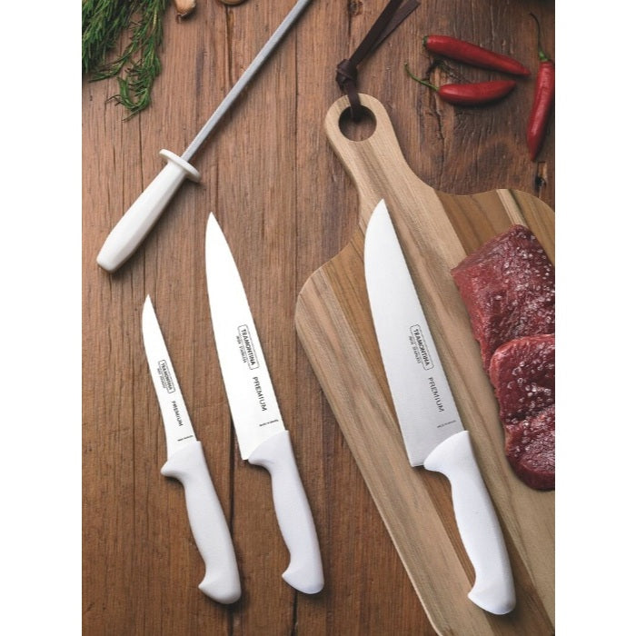 Jogo de Facas para Churrasco Tramontina em Aço Inox com Cabo Polipropileno 4 Peças Premium