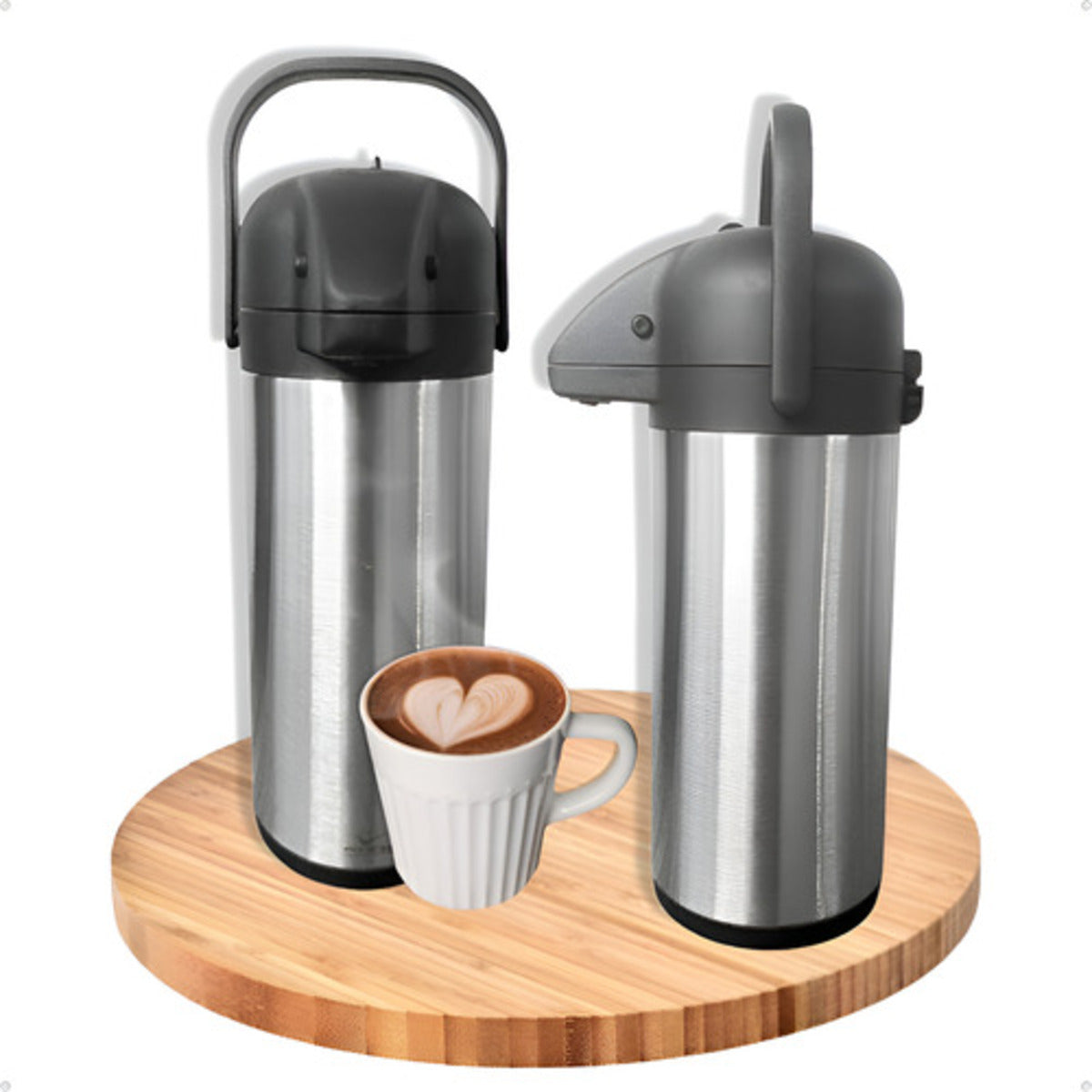 Garrafa Térmica Invicta Café Água Chá 3l Inox De Pressão Inox