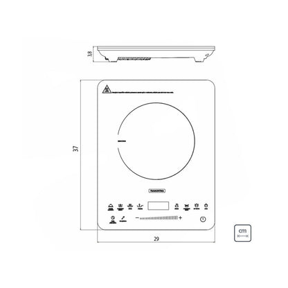 Cooktop Portátil por Indução Tramontina Slim Touch 127 V 94714131