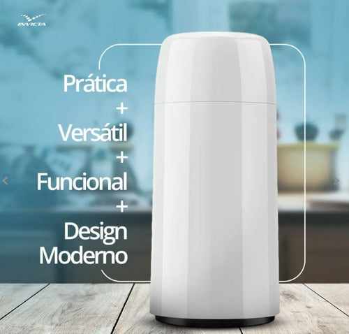 Garrafa Térmica Firenze 250ml Branca - Invicta Café Chá Suco Branco