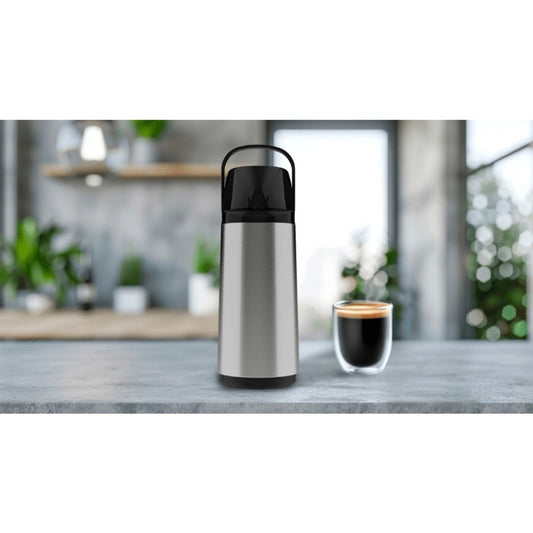 Garrafa Térmica Air Pot Inox New 1Litro Invicta Ampola de Vidro Super Resistente
