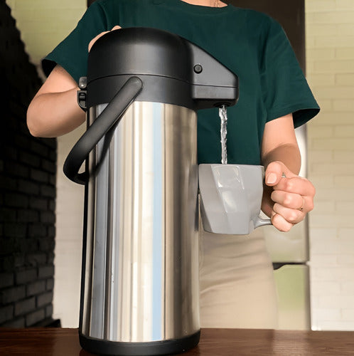 Garrafa Térmica Café Grande Invicta 3litros Inox Inquebrável Inox