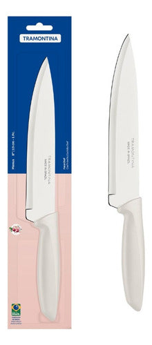Faca Chef Tramontina Plenus Em Aço Inox Off White 8 Cor Branco