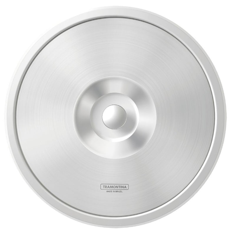 Lixeira de Embutir Tramontina Clean Round em Aço Inox com Balde Plástico 8 L