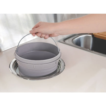 Lixeira de Embutir Tramontina Clean Round em Aço Inox com Balde Plástico 8 L