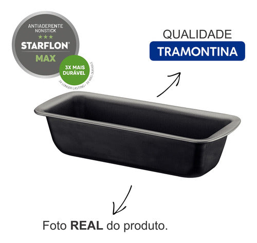 Forma Para Pão E Bolo Tramontina Brasil Grafite 26cm 1,4l Grafite