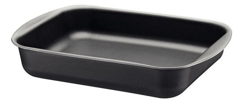 Assadeira De Teflon Tramontina Brasil 22 Cm Forno Antiaderente Grafite