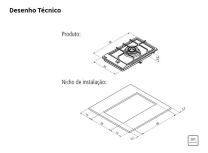 Fogão Cooktop Gás Inox- Tramontina Dominó 1gx  1 Queimador Prateado 127/220v