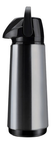 Invicta Garrafa Térmica Airpot Inox Slim De Vidro 1.8l Cor Prateado
