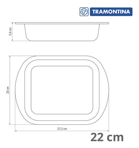 Assadeira De Teflon Tramontina Brasil 22 Cm Forno Antiaderente Grafite