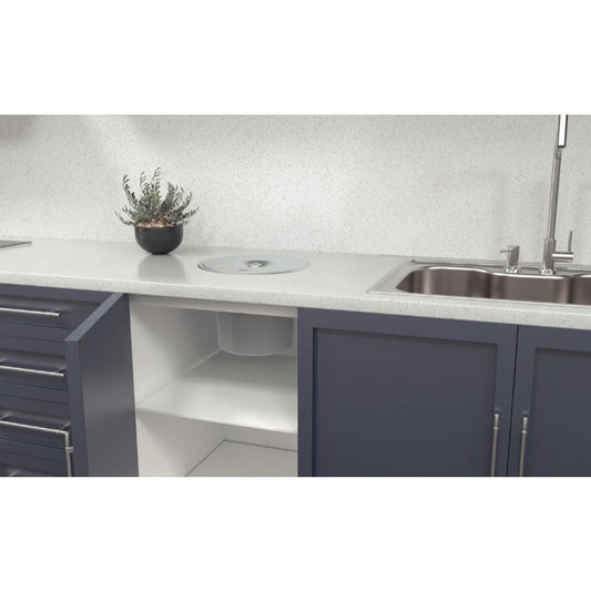 Lixeira de Embutir Tramontina Clean Round em Aço Inox com Balde Plástico 8 L