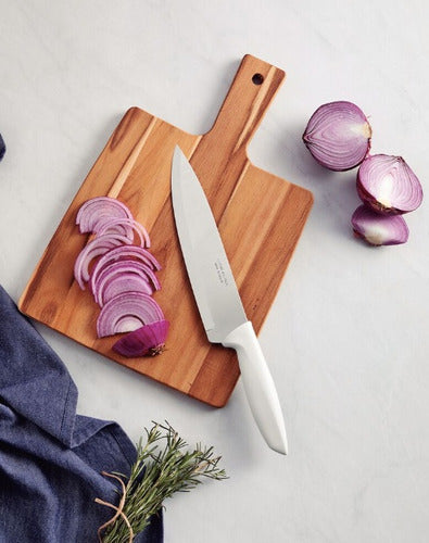 Faca Chef Tramontina Plenus Em Aço Inox Off White 8 Cor Branco