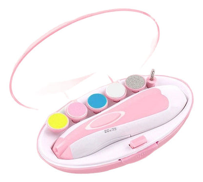 Lixa De Unha Elétrica Para Bebê Infantil Com Estojo Rosa