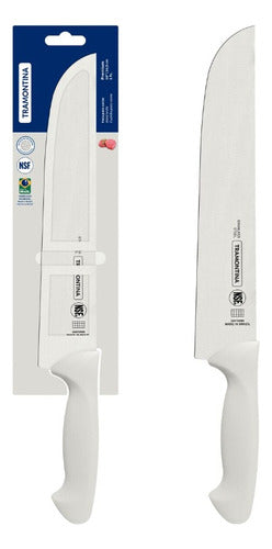 Faca Tramontina 24475/180 10  Aço Inox Premium Branca Branco