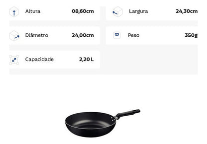 Frigideira Tramontina Loreto 24cm  2,2l Funda Antiderrapante