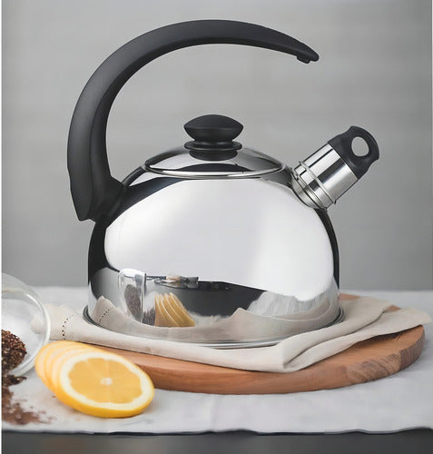 Chaleira Tramontina Com Apito Aço Inox 2,1 Litros 61483013
