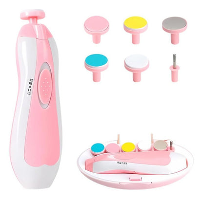 Lixa De Unha Elétrica Para Bebê Infantil Com Estojo Rosa