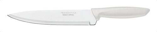 Faca Chef Tramontina Plenus Em Aço Inox Off White 8 Cor Branco