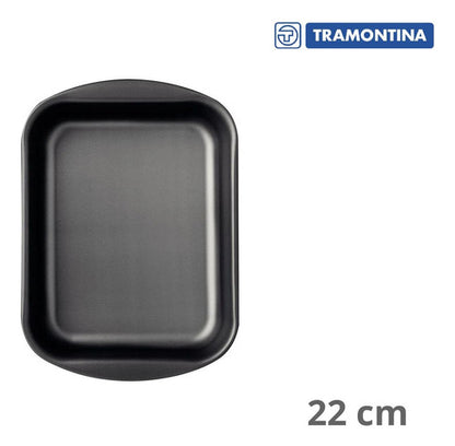 Assadeira De Teflon Tramontina Brasil 22 Cm Forno Antiaderente Grafite