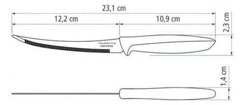 Faca Para Tomate Tramontina Plenus Aço Inox Preto