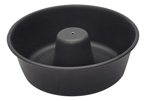 Forma Bolo Pudim 24cm 2,6l Antiaderente Starflon Tramontina Cor Grafite