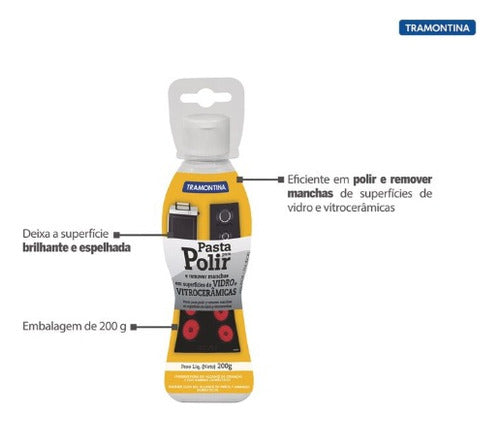 Pasta Limpeza Polir Remover Manchas Vidro Ou Vitrocerâmicas