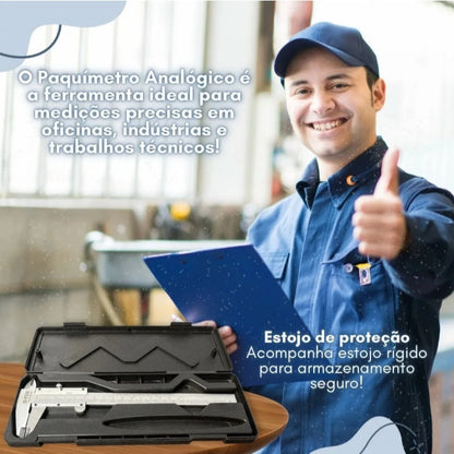 Paquímetro Analógico 0,05 mm – 150 mm | Medição Profissional