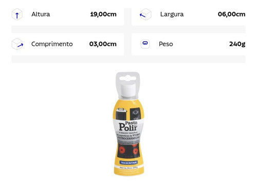 Pasta Limpeza Polir Remover Manchas Vidro Ou Vitrocerâmicas