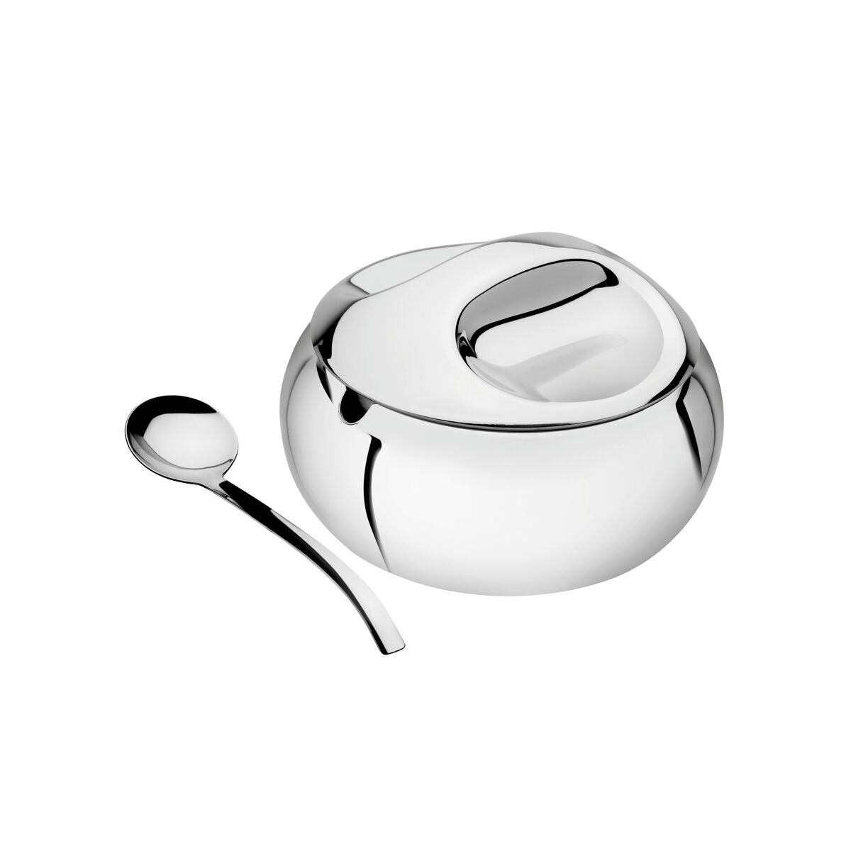 Açucareiro em Inox Tramontina com Colher Design Sofisticado