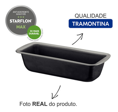 Forma Para Pão E Bolo Tramontina Brasil Grafite 26cm 1,4l Grafite