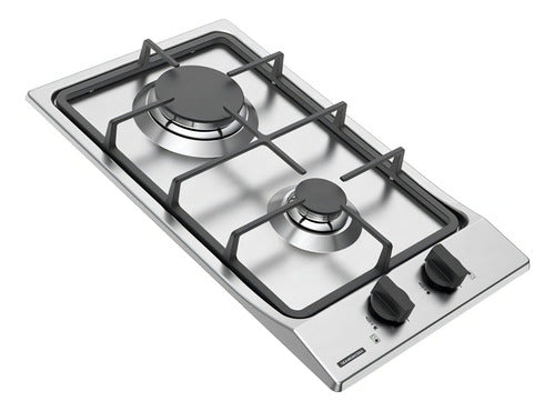 Fogão Cooktop Gás - Tramontina Dominó Ff 2gx 30 Inox 2 Bocas Inox 127/220v